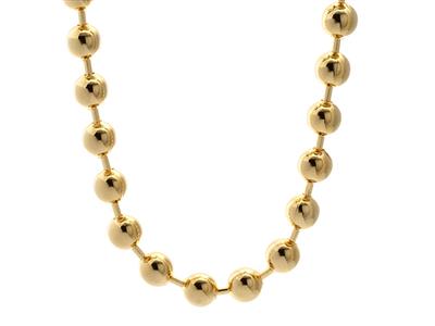 Kugelkette 1,40 MM 40 Cm, Goldplattierung 3 Mikron - Standard Bild - 2
