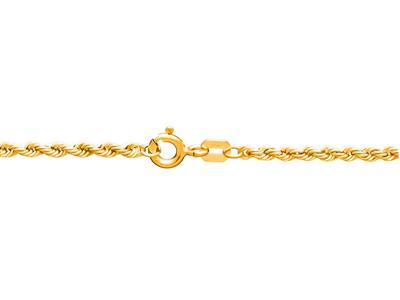 Kette Seil 2,30 MM 40 Cm, Vergoldet3 Mikron