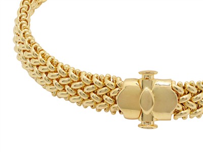 Armband Russische Glieder Hohl 8,60mm, 19 Cm, Gelbgold 14 Kt - Standard Bild - 4