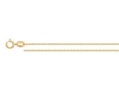 Ankerkette Rund Massiv 1 Mm, 45 Cm,gelbgold 14 Kt - Standard Bild - 1