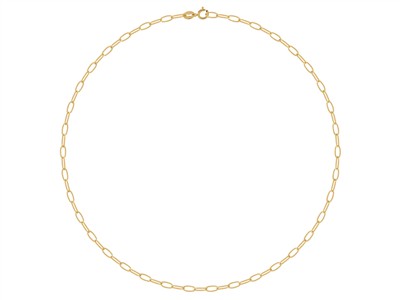 Kette Ovalglieder Gedreht 2,70 Mm, 45 Cm, Gelbgold 14 Kt - Standard Bild - 1