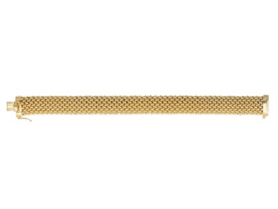 Armband Russische Glieder Hohl 15 Mm, 19 Cm, Gelbgold 14 Kt - Standard Bild - 1
