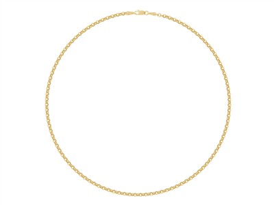 Gliederkette Hohl 3 Mm, 45 Cm, Gelbgold 14 Kt - Standard Bild - 1