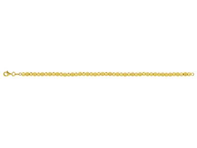 Armband Kugeln Satiniert Poliert 4 Mm, 19 Cm, 18k Gelbgold - Standard Bild - 1