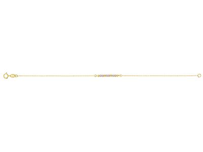 Armband Kugeln 3 Gold 2,20 MM An Kugelkette, 18 Cm, 18k Gelbgold - Standard Bild - 1