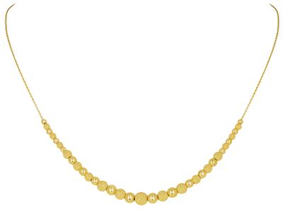 Halskette Stufenkugeln 3 Bis 6 Mm, 42-45 Cm, 18k Gelbgold