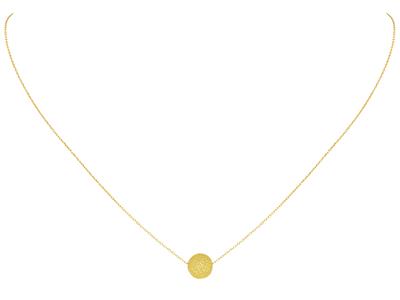 Halskette 1 Kugel 8 MM Satiniert, 42 Cm, 18k Gelbgold - Standard Bild - 1