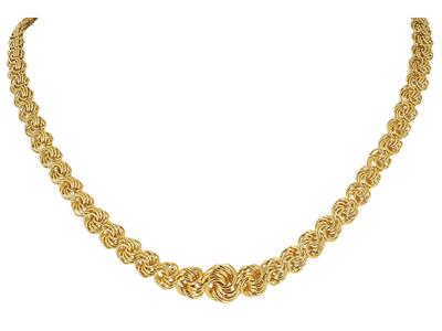 Fallende Rosetten-halskette 7,70-12 Mm, 45 Cm, 18k Gelbgold