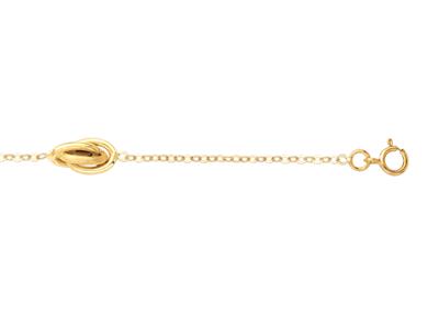 Armband 3 Knoten An For\at-kette 6 Mm, 19 Cm, Gelbgold 750 - Standard Bild - 2