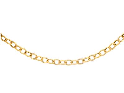 For\at-maschen Halskette 6 Mm, 1,10mm Rohr, 45 Cm, Gelbgold 18k - Standard Bild - 1