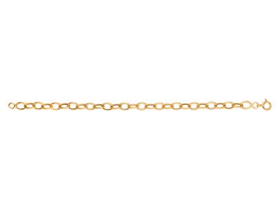 Armband Forçat-masche 6 Mm, 18 Cm, 18k Gelbgold - Standard Bild - 1