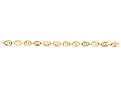 Armband Aus Leichten Kaffeebohnen 12 Mm, 23 Cm, 18k Gelbgold