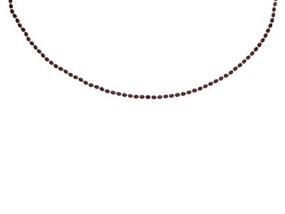 Halskette Kugeln 2 Mm, Granatkristall 4 Mm, 45 Cm, Gelbgold 18k - Standard Bild - 1