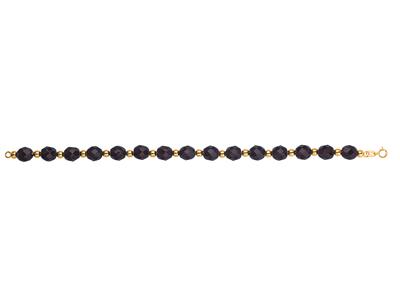 Armband Kugeln 6 Mm, Granat-kristall 8 Mm, 20 Cm, 18k Gelbgold - Standard Bild - 1
