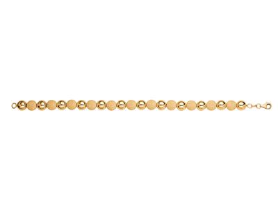 Armband Kugeln 8 MM Leicht Abwechselnd 1/1 Glatt Und Laser, 20 Cm, 18k Gelbgold - Standard Bild - 1