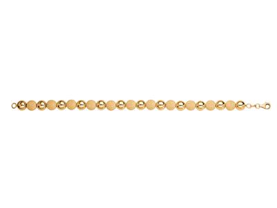 Armband Kugeln 8 MM Leicht Abwechselnd 1/1 Glatt Und Laser, 20 Cm, 18k Gelbgold - Standard Bild - 1