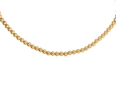 Halskette Kugeln 10 MM Leicht Glatt, 50 Cm, 18k Gelbgold