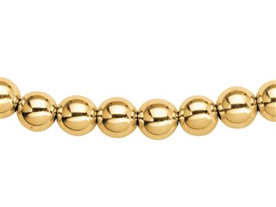 Halskette Kugeln 10 MM Leicht Glatt, 50 Cm, 18k Gelbgold - Standard Bild - 2