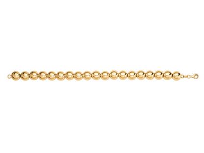 Armband Kugeln 10 MM Leicht Glatt, 20 Cm, 18k Gelbgold - Standard Bild - 1