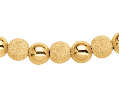 Halskette Kugeln 12 MM Leicht Abwechselnd 1/1 Glatt Und Laser, 50 Cm, 18k Gelbgold - Standard Bild - 2