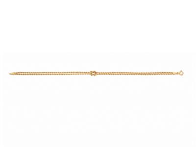 Armband Seil 1,60 Mm, Reihenknoten, 19 Cm, Gelbgold 18k