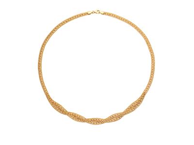 Halskette Aus Gedrehtem Fallseil 4,30 Bis 8,50 Mm, 45 Cm, Gelbgold 18k - Standard Bild - 1