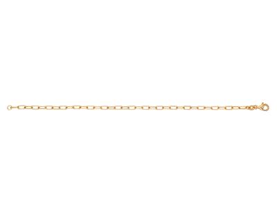 Armband Aus Massiven Rektaglen Maschen 2,70 Mm, 18 Cm, Gelbgold 18k - Standard Bild - 1