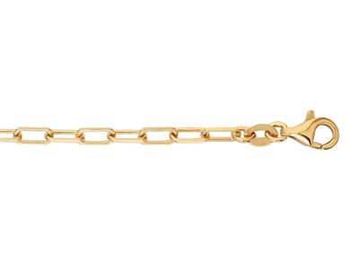 Armband Aus Massiven Rektaglen Maschen 2,70 Mm, 18 Cm, Gelbgold 18k - Standard Bild - 2