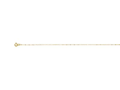 Kette Aus Forçat-maschen, Abwechselnd Geprägt 1 Und 3 Mm, 45 Cm, Gelbgold 18k