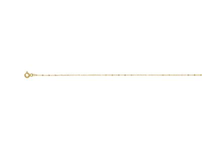 Kette Aus Forçat-maschen, Abwechselnd Geprägt 1 Und 3 Mm, 45 Cm, Gelbgold 18k