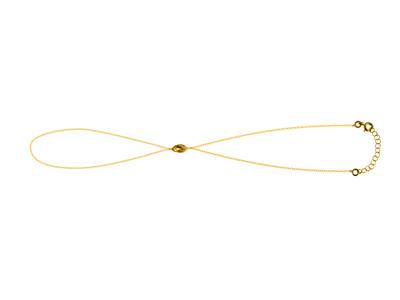 Handkette For\at Klar 2 Mm, Knoten For\at 4 X 9 Mm, 18+3 Cm, Gelbgold 750 - Standard Bild - 1