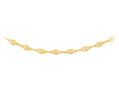 Filigrane Halskette 6,8 Mm, 50 Cm, 18k Gelbgold