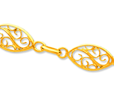 Filigrane Halskette 6,8 Mm, 50 Cm, 18k Gelbgold - Standard Bild - 2