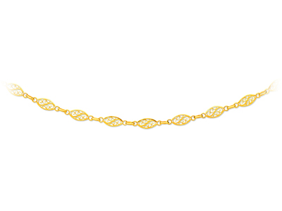 Filigrane Halskette 6 Mm, 50 Cm, 18k Gelbgold - Standard Bild - 1