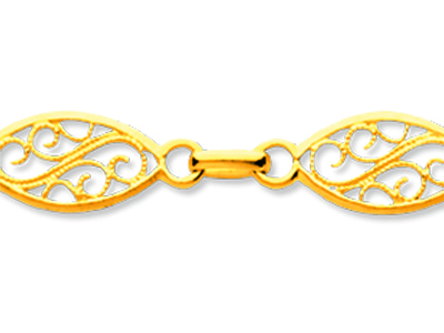 Filigran Gliederarmband 6 Mm, 19cm,18k Gelbgold - Standard Bild - 2