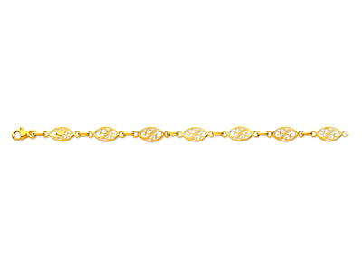 Filigranes Maschenarmband 6,8 Mm, 19 Cm, 18k Gelbgold - Standard Bild - 1