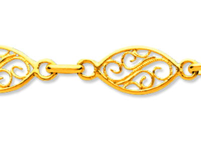 Filigran Gliederarmband 6,8 Mm, 19 Cm, 18k Gelbgold - Standard Bild - 2