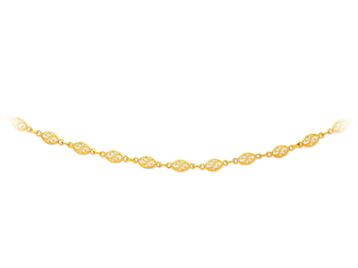 Filigrane Halskette 5,2 Mm, 50 Cm, Gelbgold 18k