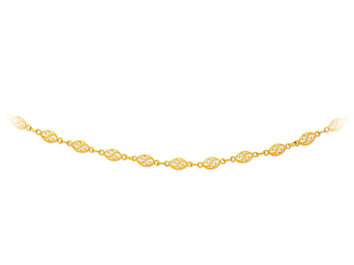 Filigran Gliederhalskette 5,2 Mm, 50 Cm, 18k Gelbgold - Standard Bild - 1