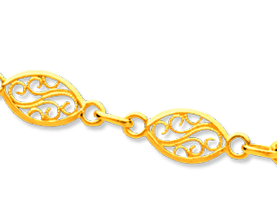 Filigrane Halskette 5,2 Mm, 50 Cm, Gelbgold 18k - Standard Bild - 2