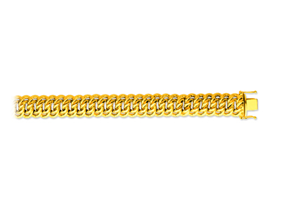Amerikanisches Maschenarmband 14 Mm, 19 Cm, 18k Gelbgold - Standard Bild - 1