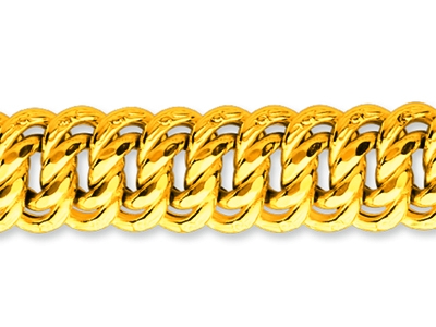 Amerikanisches Maschenarmband 14 Mm, 19 Cm, 18k Gelbgold - Standard Bild - 2
