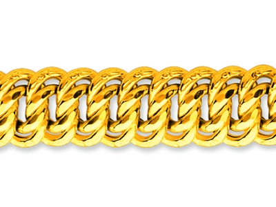 Armband Mit Amerikanischem Glied 14mm, 19 Cm, 18k Gelbgold - Standard Bild - 2