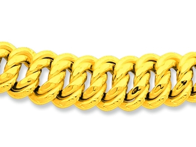 Halskette Aus American Mesh Abfallend 13,2 Mm, 45 Cm, Gelbgold 18k - Standard Bild - 2