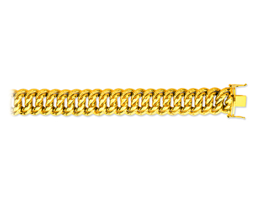 Amerikanisches Maschenarmband 16 Mm, 21 Cm, 18k Gelbgold - Standard Bild - 1