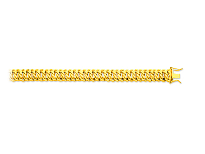 Armband Im Amerikanischen Stil 10 Mm, 19 Cm, 18k Gelbgold - Standard Bild - 1