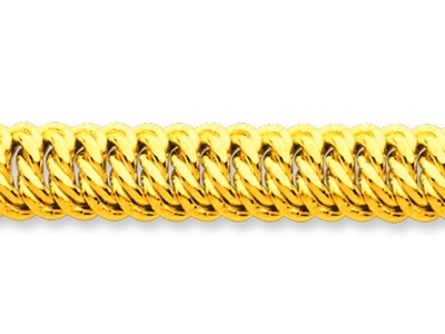 Armband Im Amerikanischen Stil 8 Mm, 18cm, 18k Gelbgold - Standard Bild - 2