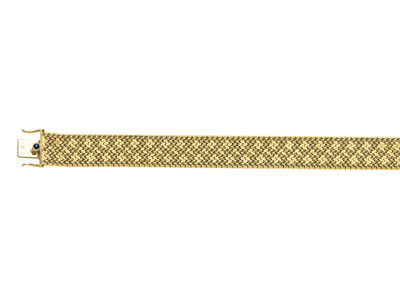 Armband Polonaise Mesh Satiniert Und Poliert 15 Mm, 19 Cm, 18k Gelbgold - Standard Bild - 1