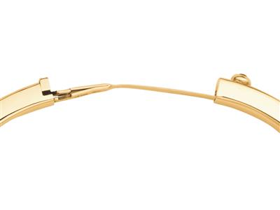 Armband Jonc Vierkantdraht 4 Mm, 60 Mm, Gelbgold 18k - Standard Bild - 2