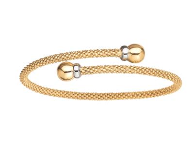 Netzarmband 3,40 Mm, 59 X 45 Mm, Bicolor-gold 18k